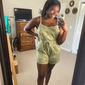 Olive Tie Dye Romper